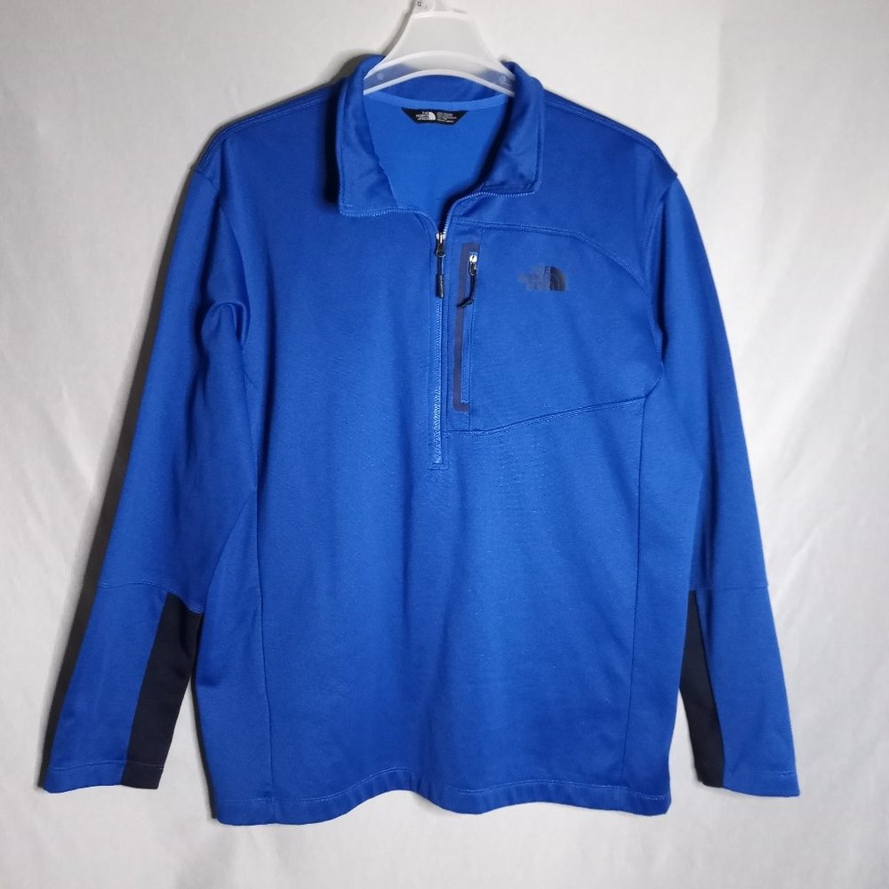 The North Face Men's Blue Long Sleeve 1/4 Zip Athletic Athleisure Sweatshirt XXL